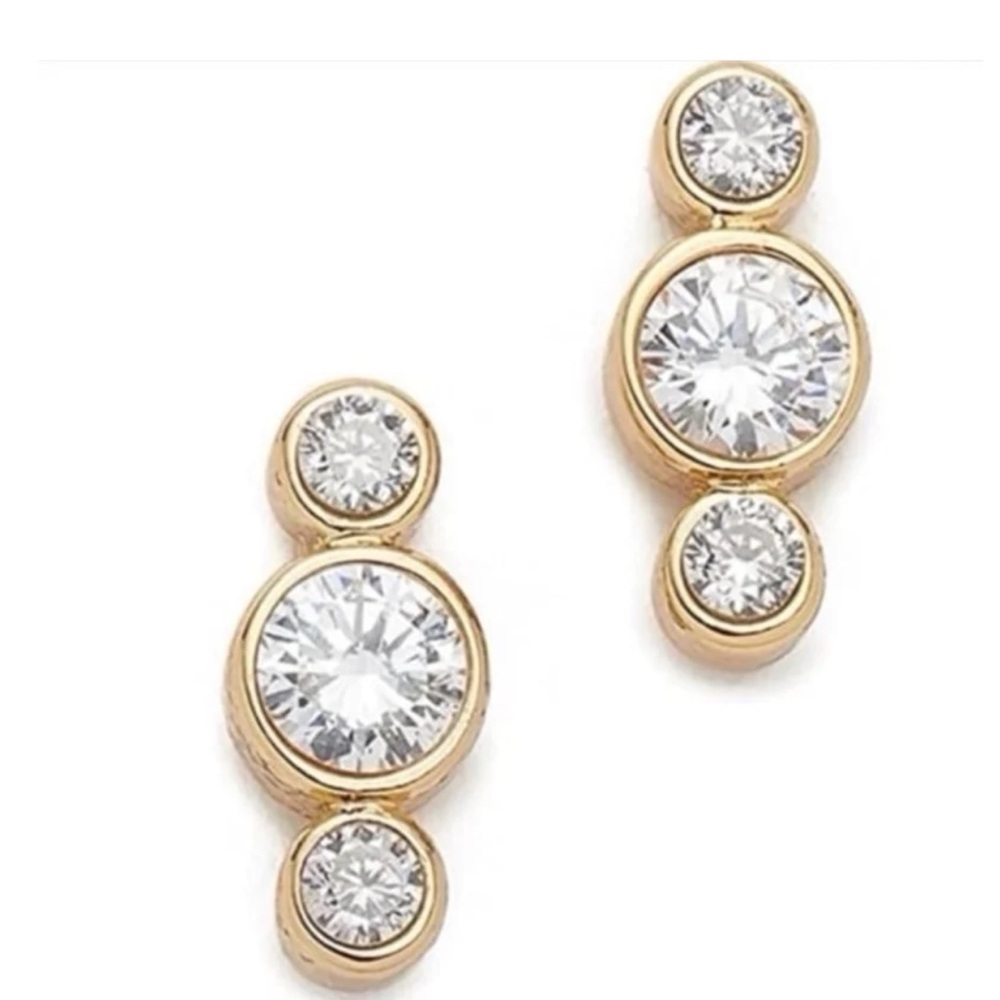 Kate Spade bright ideas round linear stud earrings gold-tone - Picture 5 of 8